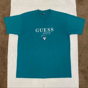 Vintage Guess Jeans T Shirt USA Tee Georges Marciano 90s Single Stitch Sport XL